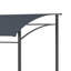 Grey Metal BBQ Gazebo, Curved Waterproof Polyester Canopy & 10 Hanging Hooks, 2.2m×1.5m Grill Shelter with Ground Stakes