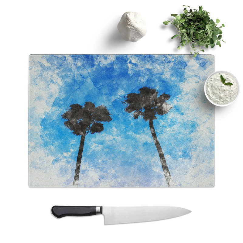 Two Palm Trees Chopping Board, 28.5cm W x 39cm L