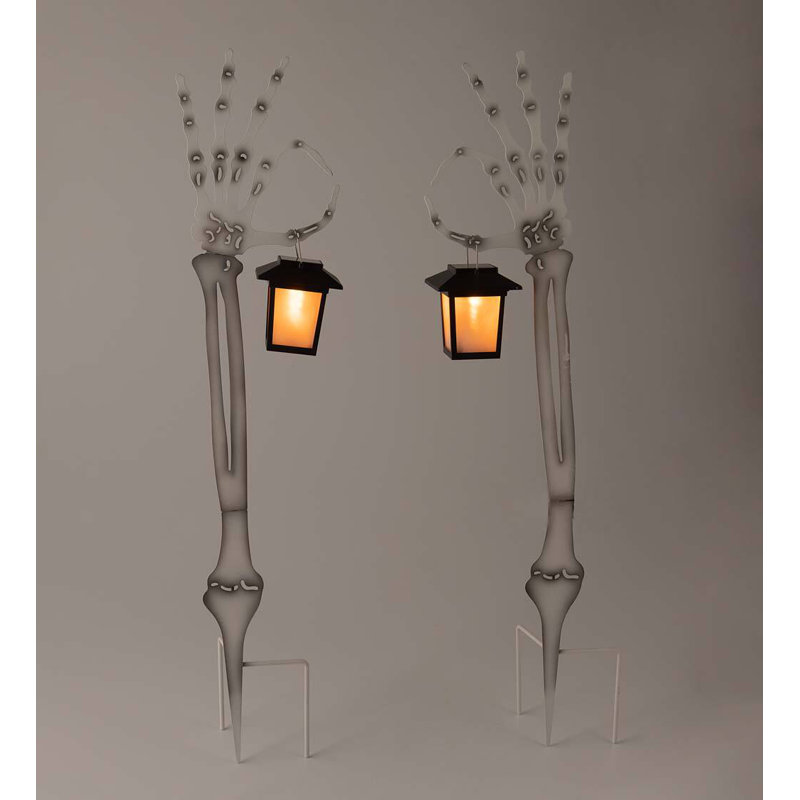 2 Piece Skeleton Arm Garden Stake