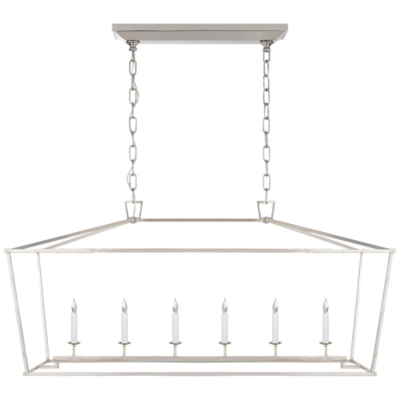Chapman & Myers Darlana Large Linear Lantern, Polished Nickel