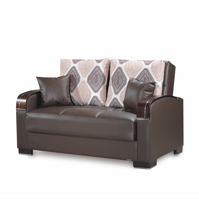 PrimeNest Brewster Collection Upholstered Convertible Loveseat