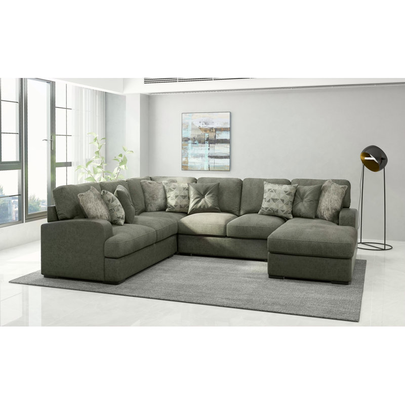 Canapé modulaire gris 4 pièces