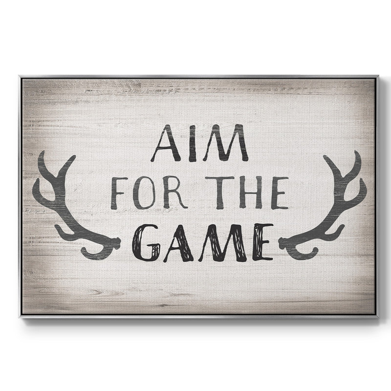 «Aim Game», reproduction sur toile, H 25 po x l 37 po x P 2 po, Argent