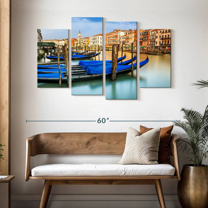 Gondoles couvertes du Grand Canal Mehar, H 32 po x l 52 po