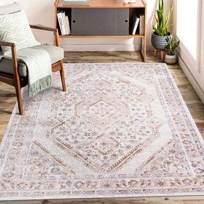 6 x 9 crème / tapis tissé et tissé - pour la chambre à coucher, le salon, la salle à manger, la teinture pour le bureau à domicile, le rembourrage par l'élégant bureau, la salle à manger, la pièce sans perte de poils