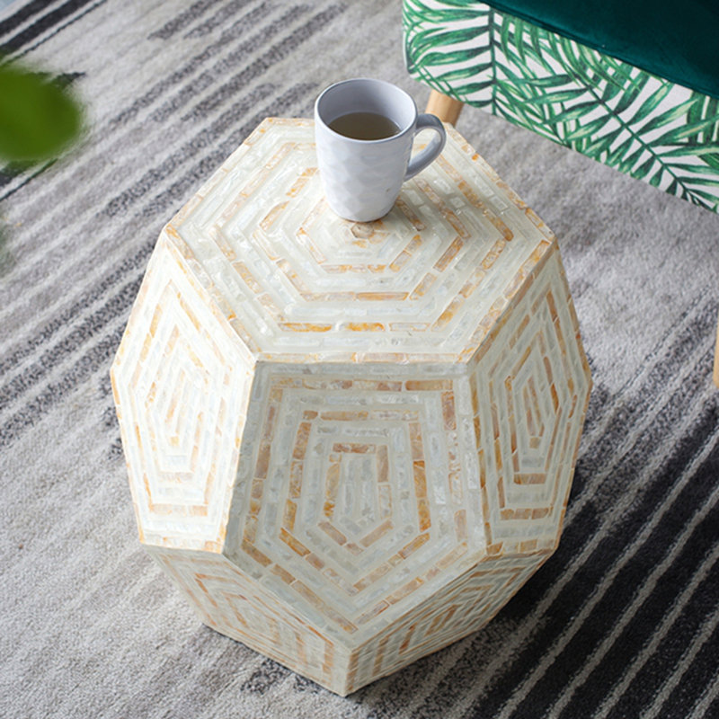 Tabouret Hexagonal Capes Capiz