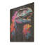 Portrait de dinosaure préhistorique bleu et mauve - dinosaure sur bois-1453244446