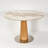 39" Round Sintered Stone Dining Table, Stain & Heat Resistant Pedestal Table For Breakfast Nooks, Kitchen & Dining Room-592276083-592276082-600773277