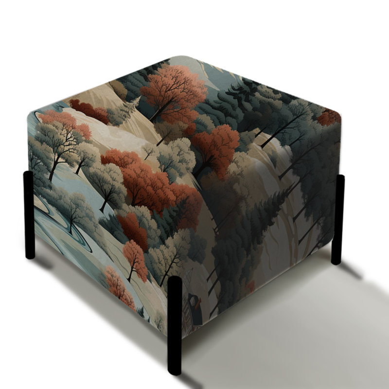 Paysage rustique avec repose-pieds Mountain Mountain Cabin
