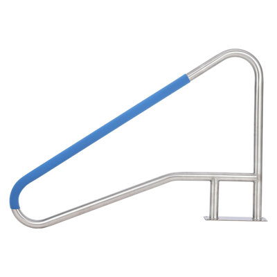 54x32 Inch Stainless Steel Pool Handrail, Rustproof Inground Pool Ladder Rail with Non-Slip Nylon Grips, Easy Installation for Home Commercial Swimming Pool Spa