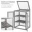 Wooden Mini Greenhouse Cold Frame - Small Greenhouse for Plants, Flowers, Dark Grey