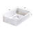 White Rectangular Ceramic Bathroom Vessel Sink With Drain Assembly