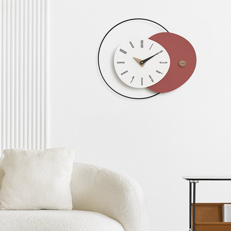 Horloges murales analogiques rondes rouges, Red