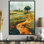 Donik Windmills Into A Summer Field Landscape II - Windmills, reproduction d'art sur toile encadrée