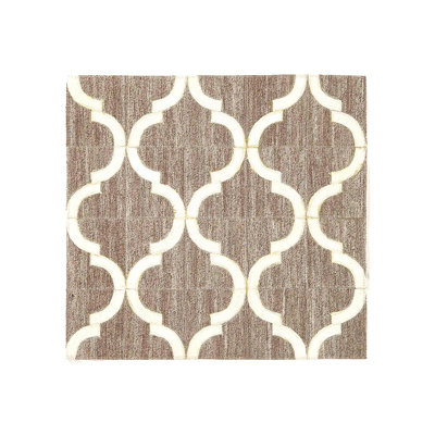 Beige Modern Cowhide Rug Sample 2'x 2'