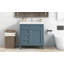 Meuble-lavabo moderne de 30 po avec lavabo supérieur - meuble-lavabo simple avec 2 tiroirs, 1 tiroir rabattable et organisateurs de porte