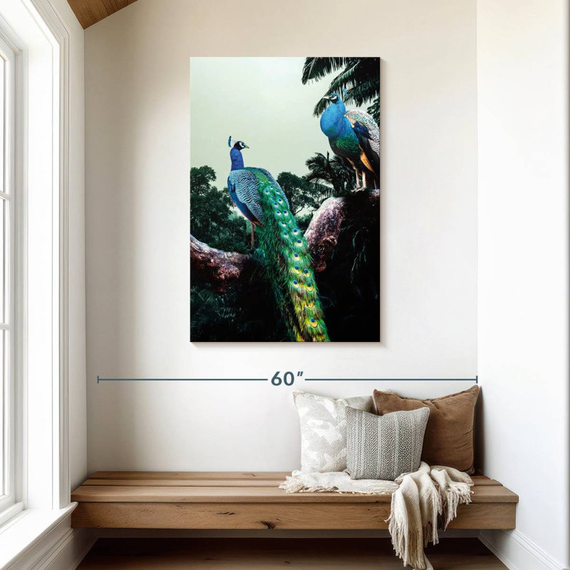 Brampt Peacock Duo, 45" H x 30" W