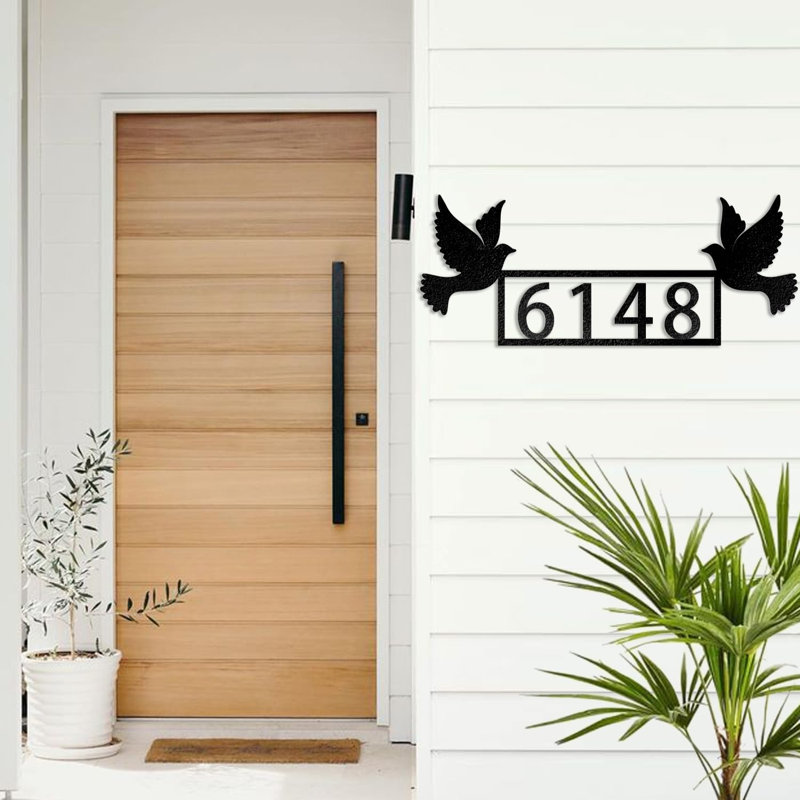 Décoration murale d'extérieur personnalisée, H 12,5 po x l 32 po x P 0,05 po, Oui