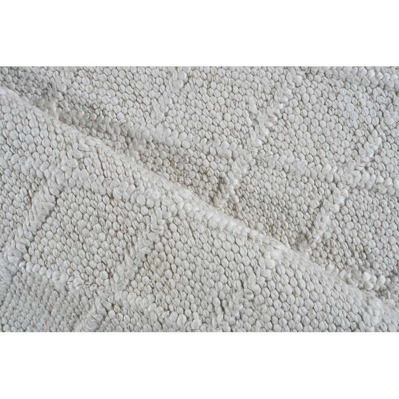 Brentwood Geometric Area Rug in Silver, Ivory, Rectangle 8' x 10'