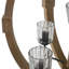 Lustre globe 9 lumières, lustre en bois avec chaîne réglable