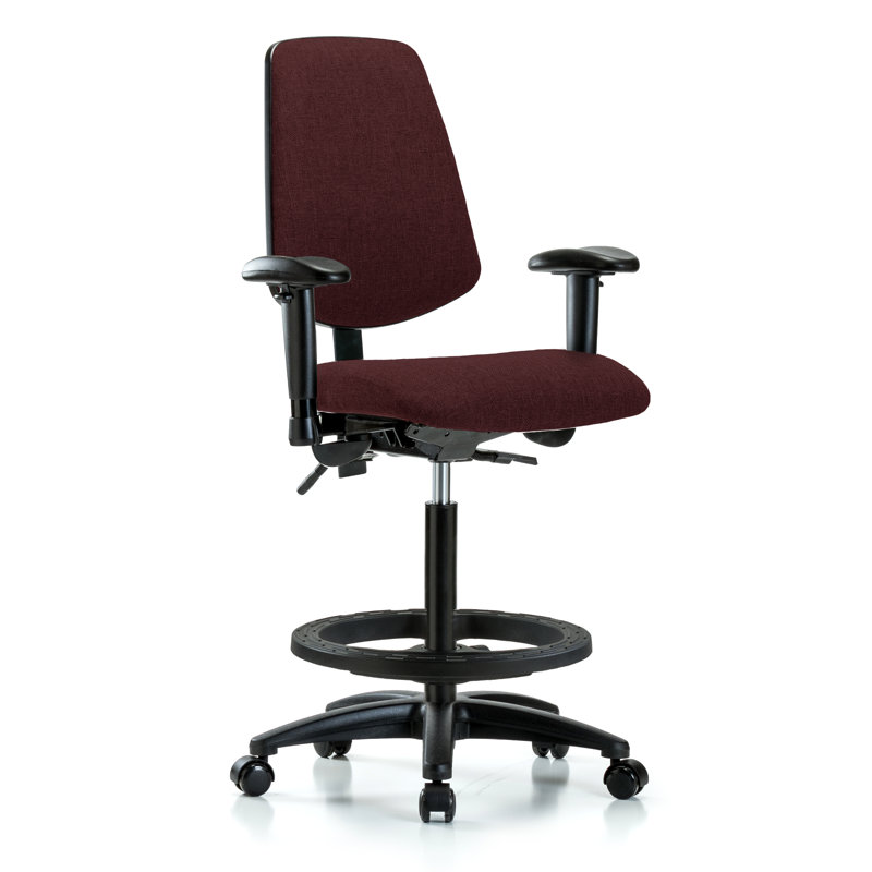 Fauteuil de dessin ergonomique Carli, Bourgogne, Roulettes, Non inclus