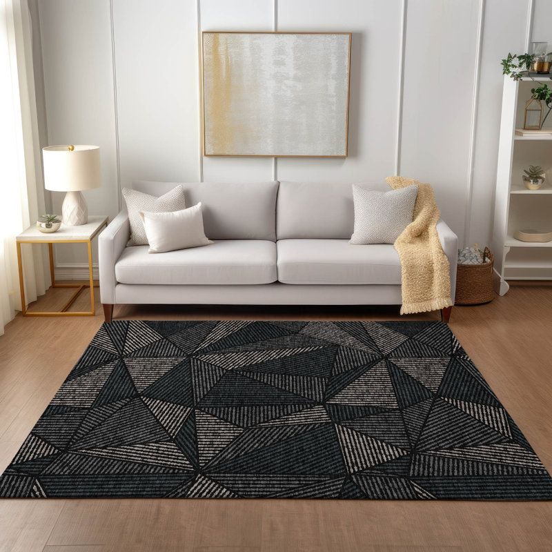 Tapis intérieur / extérieur lavable à la machine Itzayana , Rectangle 2 pi 6 po x 3 pi 10 po