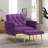 Zianny Velvet Accent Chair with Ottoman-673816098