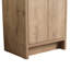 Meuble-lavabo autoportant de 24 po, 2 portes d'armoire à fermeture en douceur, emballage Kd, surface imitation grattoir en contreplaqué couleur chêne, pas de bonde escamotable ni de meuble-lavabo sans plateau en P sans comptoir, tablettes réglables,