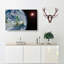 Earths View of the Sun & Moon in Abstract - Wrapped Canvas-55315039