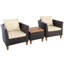 Bjana 2 - Person Acacia Patio Conversation Set with Cushions-1884870380-1989117110
