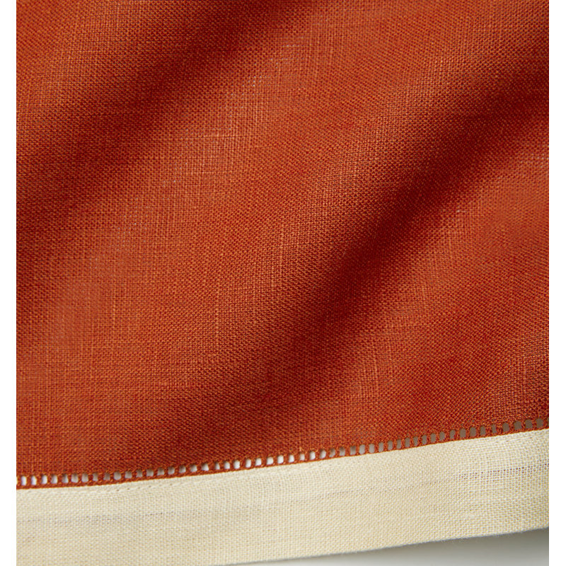 Roma Linen Napkins, Paprika/Stone