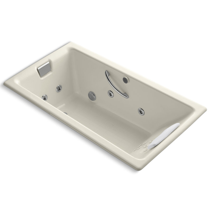 Tea-for-Two Massage Whirlpool Bath, Almond