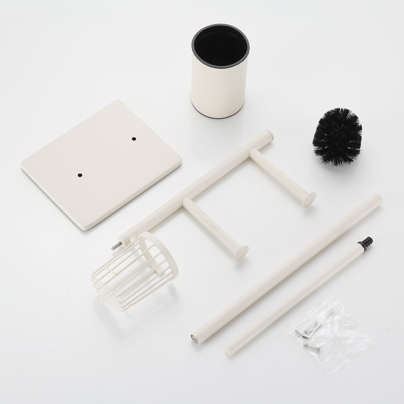Free Standing Toilet Paper Holder, White