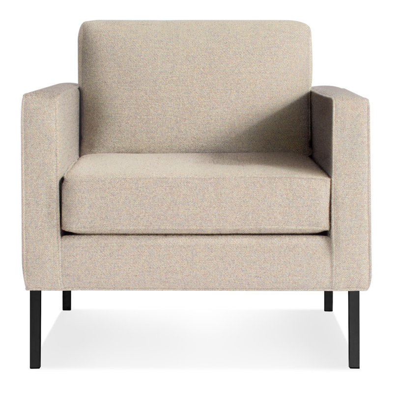 Paramount Tufted Armchair, Black, Otter Velvet Polyester Blend