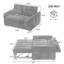 52.8" Adjustable Loveseat Convertible Sofa Bed