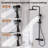 10" Rainfall Shower System,3-Function with Waterfall Tub Spout & 3-Mode Handheld,1.59 GPM, CUPC/NSF Certified, Adjustable Height,Matte Black-130062741