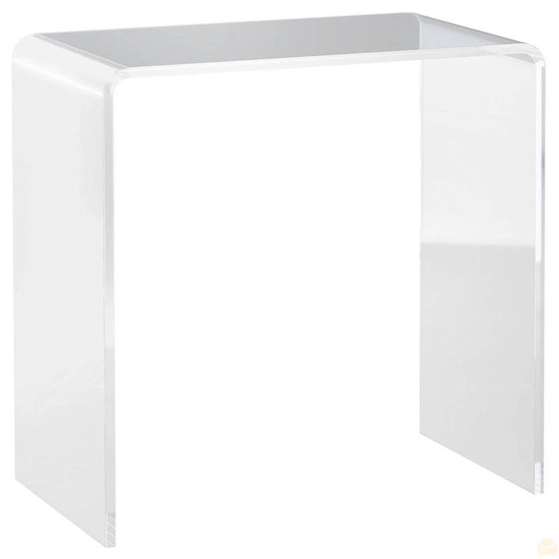 Table basse rectangulaire en acrylique 21 mm, H 21 po x L 21 po x l 12 po