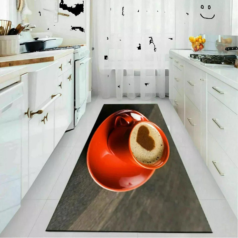 Rikelme Water Resistant Anti-Fatigue Non-Skid Kitchen Mat, 80 cm W x 150 cm L