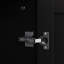 Armoire noire de 58,71 po à quatre portes. Élégante et spacieuse. Rangement spacieux. Fabriquée en plastique. Armoire noire rétro polyvalente de 58,71 po. Avec espace de rangement fonctionnel. Et pièces