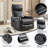 Faux Leather Heat Massage Manual Recliner Chair With Rocker And Swivel For Living Room-513071451