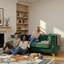 Canapé de style Chesterfield moderne en velours 3 places 82,67 po avec 2 coussins (W576S00213 / FX-P82-GR2)