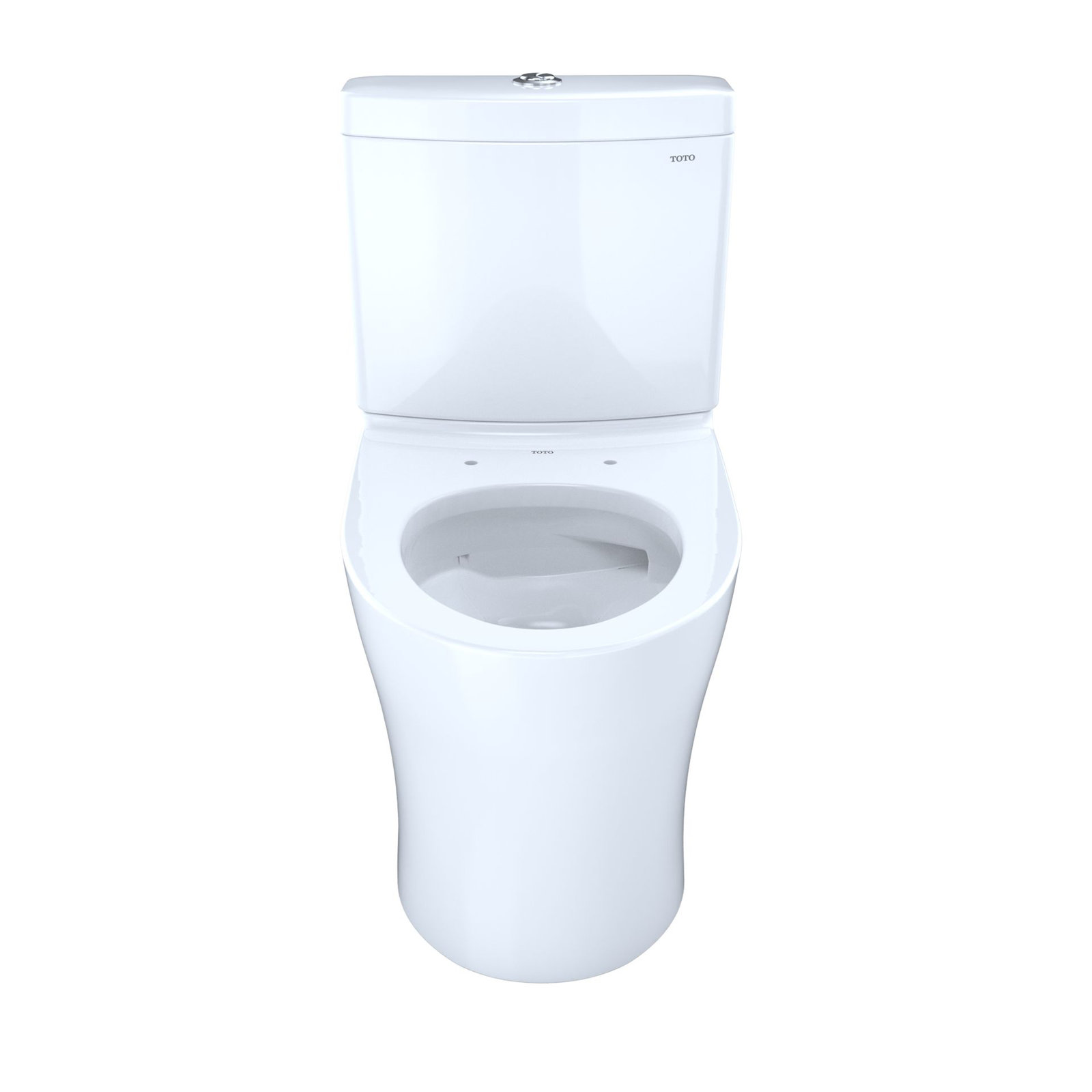 Aquia® IV Dual-Flush Elongated Two-Piece Toilet (Seat Included), Cotton, Top