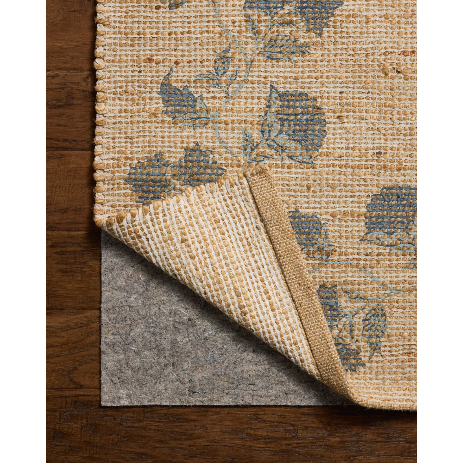 Rue Natural / Denim Area Rug, Rectangle 2'3" x 3'9"