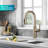 KRAUS Allyn Industrial Pull-Down Single Handle Kitchen Faucet-1398110058