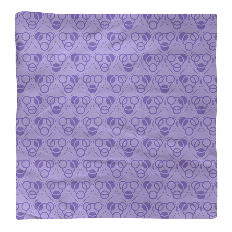 Serviette de table en coton classique Circles Waves, Mauve, H 0,1 po x l 22 po x P 22 po, Polyester sergé