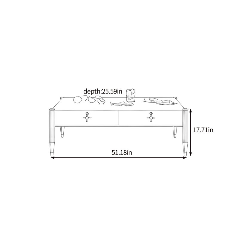 Deyo, H 17,71 po x L 51,18 po x l 25,59 po