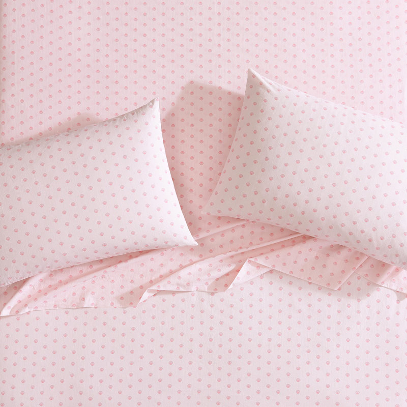 Ensemble de draps en percale de coton Percale Novelty Laura Ashley, Ensemble de draps pour lit simple avec une taie d'