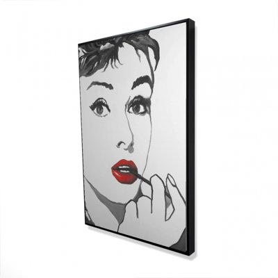 Toile encadrée de style Audrey Hepburn | Décoration intérieure