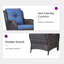 Chaises longues d'extérieur en rotin avec coussins Deb Wicker-397565555-377751453