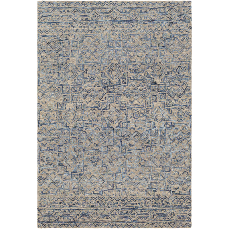 Tapis en laine touffeté à la main Dichelle Southwestern, Rectangle 5 pi x 7 pi 6 po